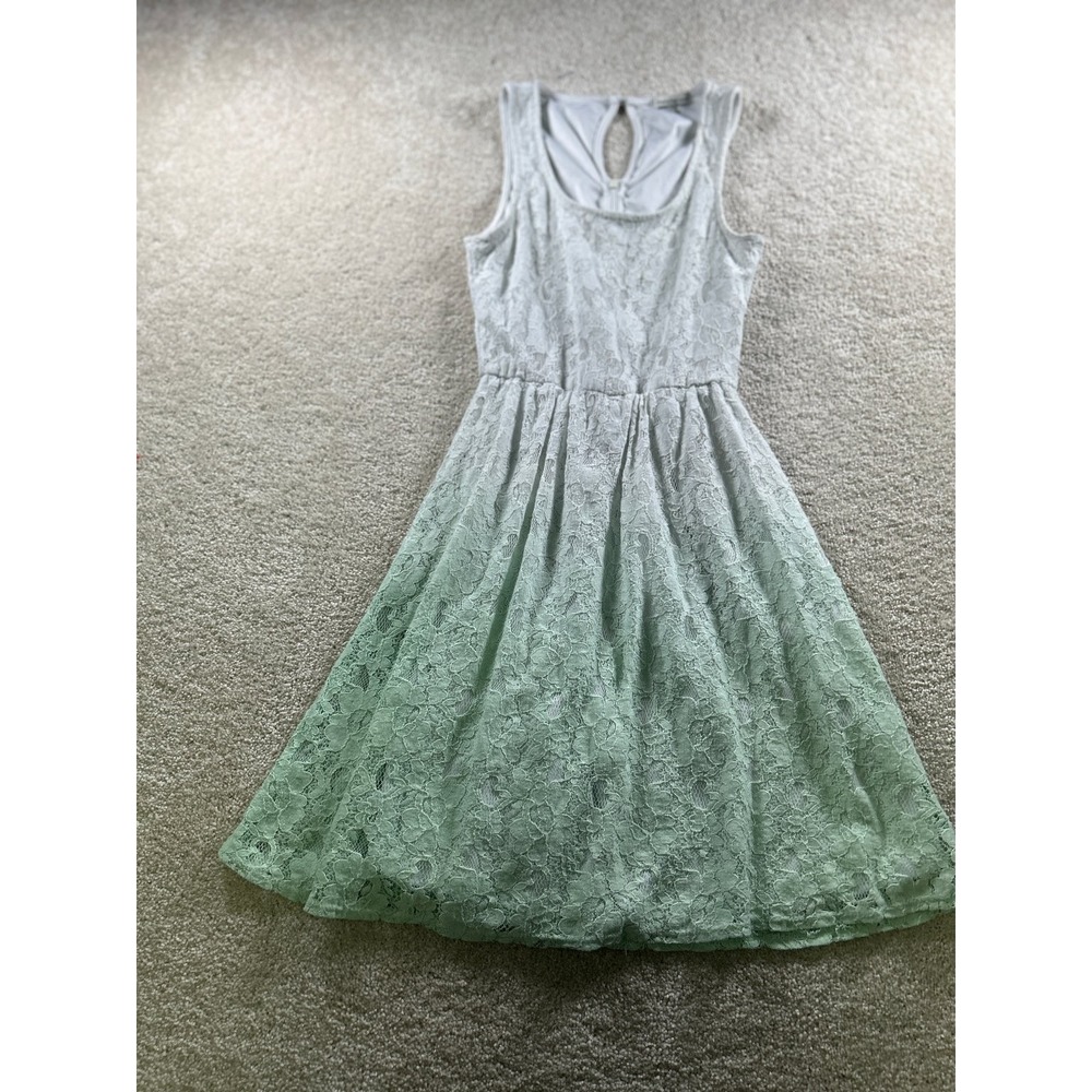 Charlotte Russe Women's Mint Green Lace Sleeveless Dress S